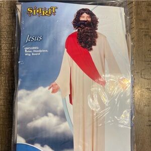 Spirit Halloween Jesus Costume Wig Beard Size Adult Cosplay